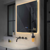 Espejo LED Cuadrado | Botones táctiles | Función antivaho | Luz blanca cálida - Reyze Seria Motivated Model 8